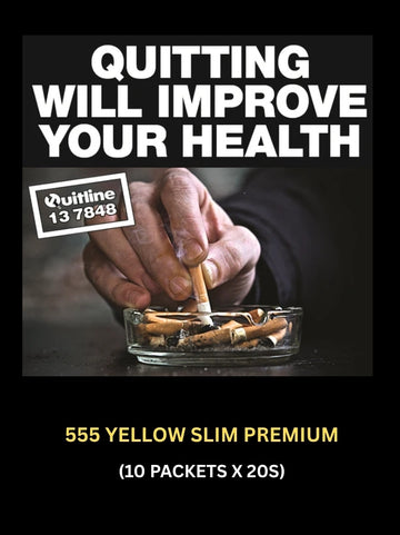 555 Yellow Slim Premium Cigarettes 10 packets 20s Smokes Online Australia