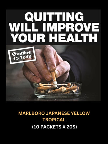 Marlboro Japanese Yellow Tropical Cigarettes 10 packets 20s Smoke Online Australia